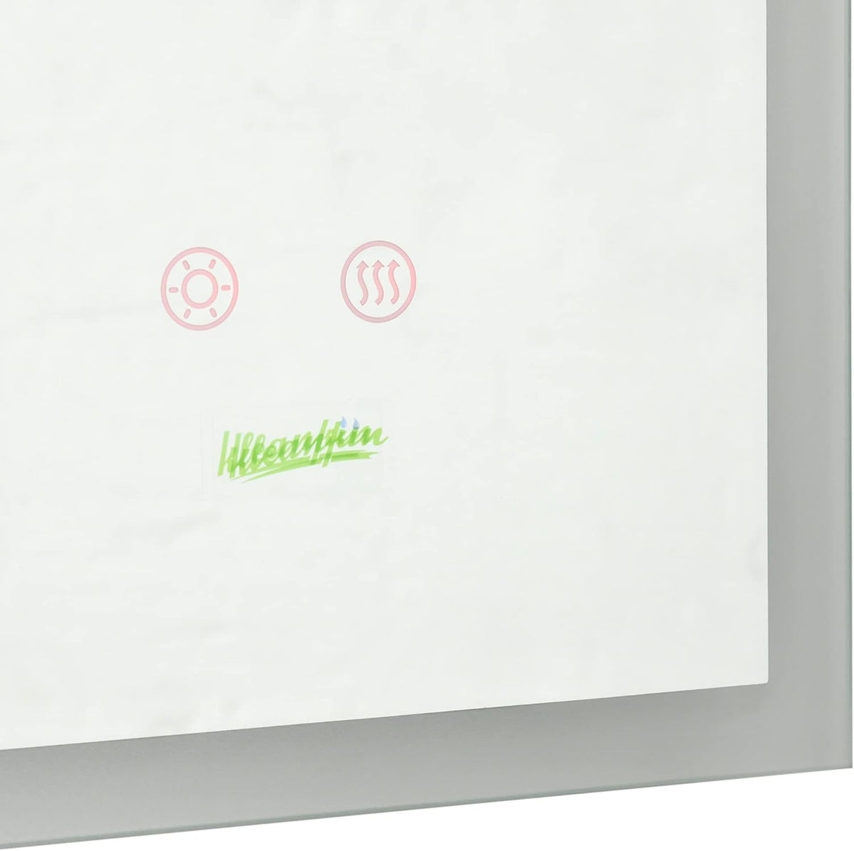 Badkamerspiegel – Wandspiegel – LED Spiegel – Anti-Condens Spiegel – Verlichte Spiegel – Dimbaar – Aluminium – 70x50 cm - QUORE