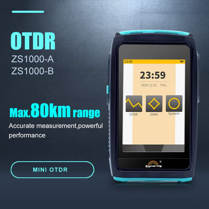 Signal Fire Multifunctionele OTDR optische reflectometer 80km, 5 in 1 vierkante kop SC dubbele golf 1310/1550 licht meting