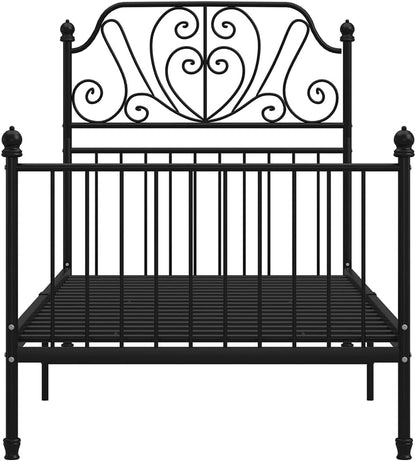 vidaXL Bedframe metaal zwart 90x200 cm