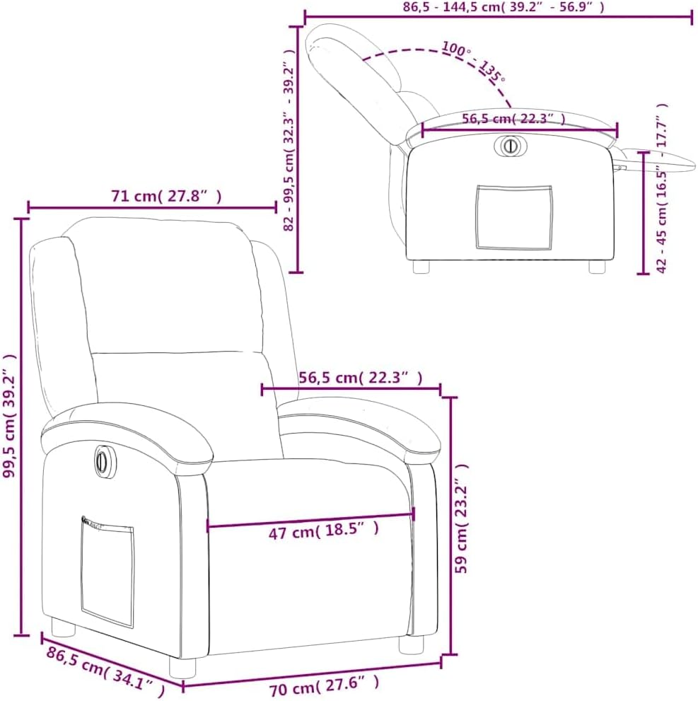 Relaxfauteuil – Elektrisch Verstelbare Fauteuil – Massagefauteuil – Ligstoel – Leunstoel – Echt Leder – Crème – Met Massagefunctie – Verstelbare Rugleuning