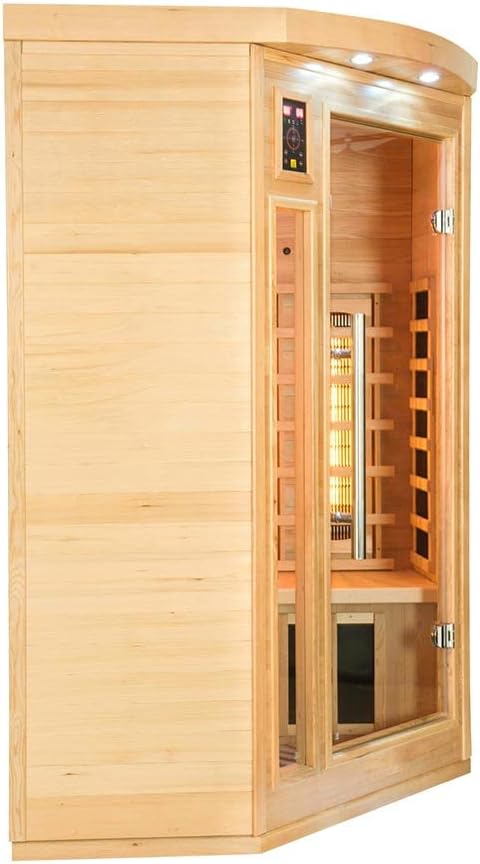 SN-APOLLON-Q2C - infrared sauna Apollon - On/off button - Cleaning of the cabin by ionizer - Chromotherapy 7 colours - 2/3 seater - QUORE