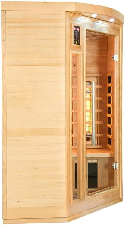 SN-APOLLON-Q2C - infrared sauna Apollon - On/off button - Cleaning of the cabin by ionizer - Chromotherapy 7 colours - 2/3 seater - QUORE