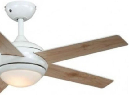 aireRyder Plafondventilator met licht en afstandsbediening Fresco 112 cm, behuizing wit, draaivleugels in wit en grenen