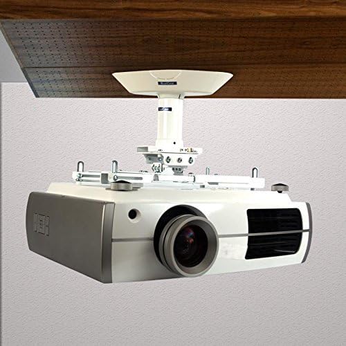 Projector plafondbeugel – Projectorbeugel – Plafondbeugel – Projectormontagekit – Ophangbeugel – Zwart voor gewelfde plafonds – 360° draaibaar, kantelbaar en rolbaar