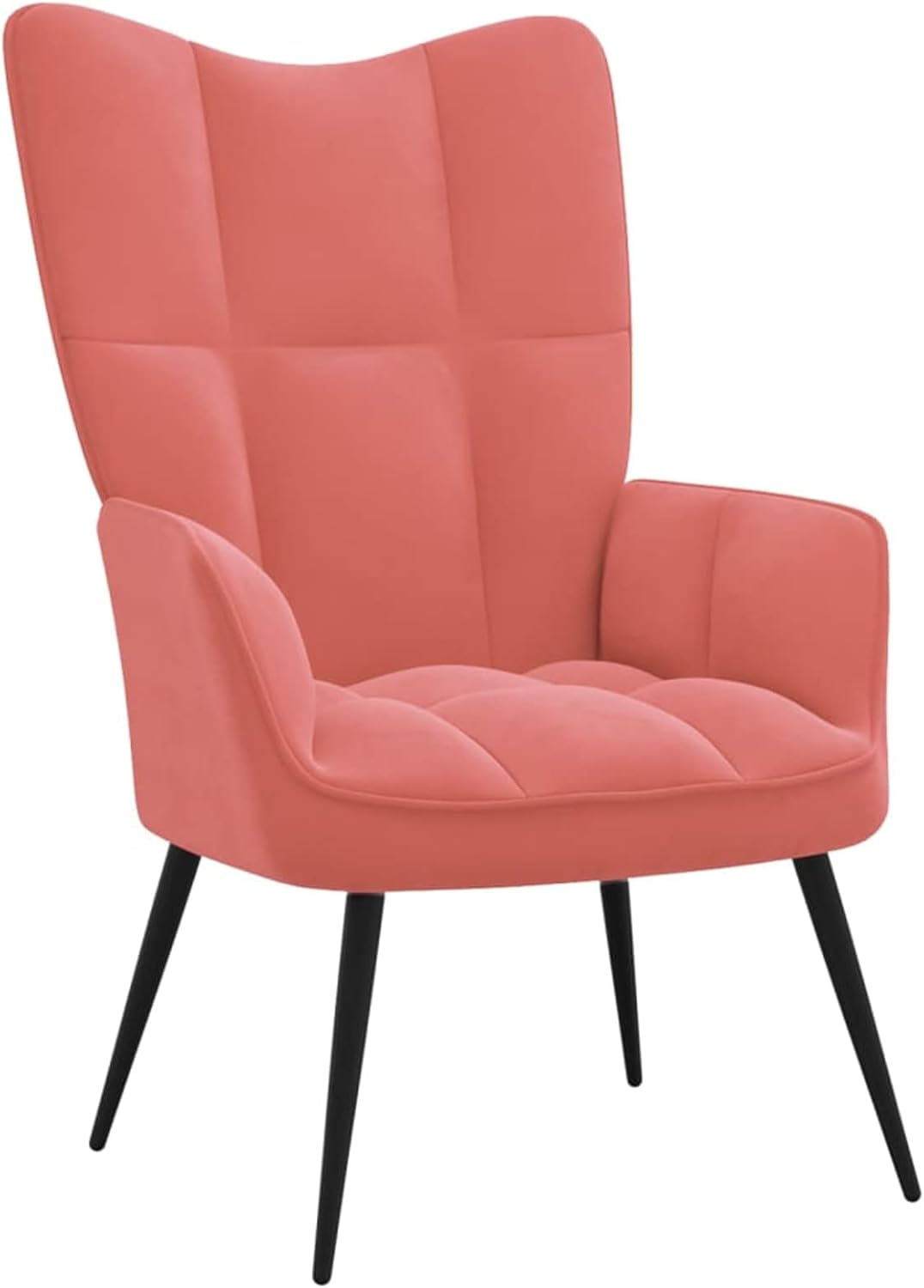 Relaxchair with stool reclining chair lounge chair living room chair with stool chair living room pink velvet - QUORE