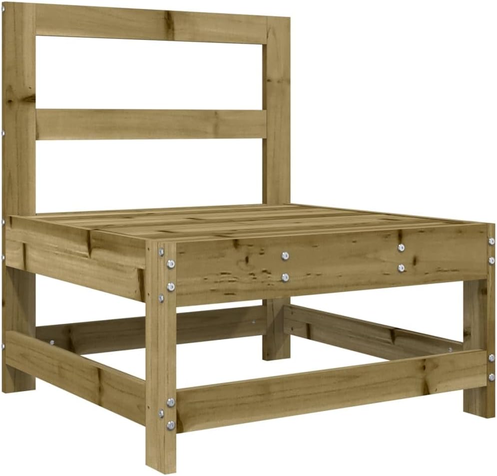 3-delige loungeset van grenenhout, geïmpregneerd tuinmeubelset, outdoor balkonset, terrasmeubels, tuinlounge, zitgroep voor terras, balkon, tuin -B - QUORE