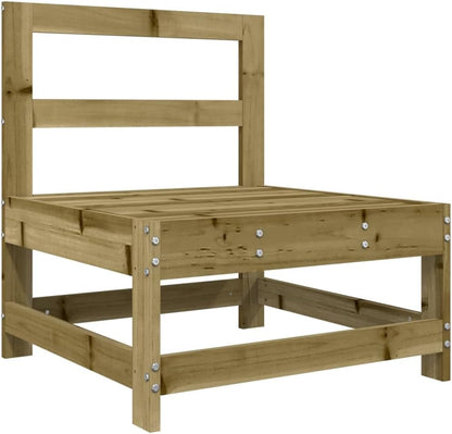 3-delige loungeset van grenenhout, geïmpregneerd tuinmeubelset, outdoor balkonset, terrasmeubels, tuinlounge, zitgroep voor terras, balkon, tuin -B - QUORE