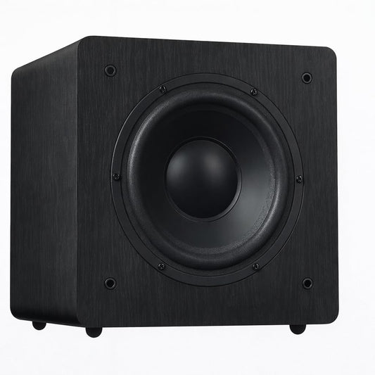 DYNAVOICE Challenger SUB-8 Zwart – Actieve 8 inch Subwoofer, 90W RMS (125W Max), 25–180 Hz, Auto On/Off | Voor 5.1 Home Cinema en HiFi tot 25 m² | RCA/LFE en High Level Aansluiting.