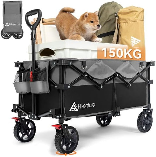 Opvouwbare Bolderkar – Transportwagen – Handkar – Handwagen – Campingkar – 135 Liter – 150 Kg Belastbaar