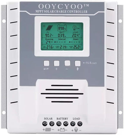 60A Solar Charge Controller MPPT Solar Charge Controller 12V 24V DC 100V Automatische Identificatie, 99% laadefficiëntie Solar Controller voor lithium / GEL / Flooded batterij