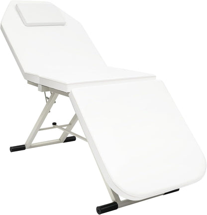 Mobile Folding 3-Zone Massage Chair with Headrest Adjustable Folding Massage Chair Bed Professional Steel Massage Table 250kg Load Capacity for Spa Salon Tattoo - QUORE