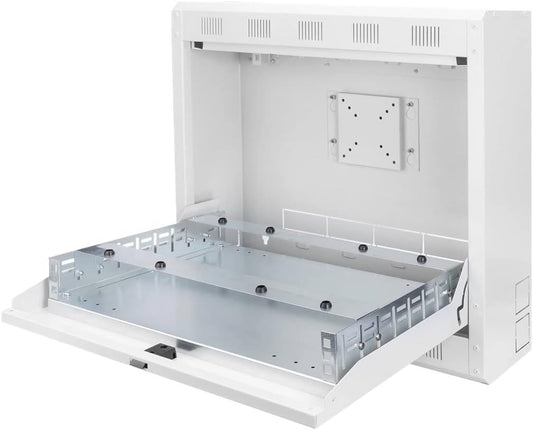 DIGITUS DVR NVR behuizing wandmontage - 2HE 19" profiel - montageplaat (incl. 1HE 19") - 12" monitorhouder - lichtgrijs