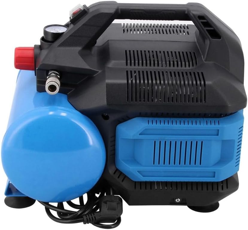 Stille Olievrije Compressor – Luchtcompressor – Zuigercompressor – Mini Compressor – Persluchtcompressor – Compact 6 Liter – 8 Bar Maximale Druk