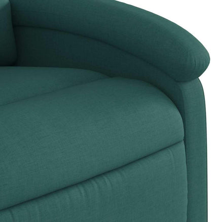 vidaXL Armchair adjustable fabric dark green