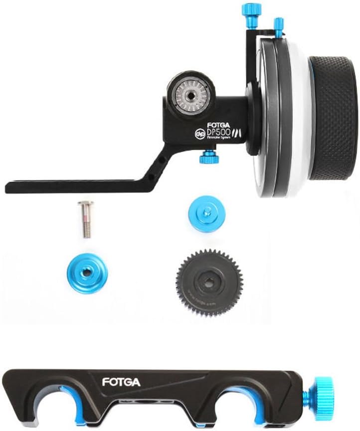 Fotga Upgraded DP500 Mark III Quick Release Dempen Follow Focus A/B Hard Stop voor 15mm Rods Rig Fit voor alle DSLR Videocamera's als Blackmagic BMCC BMPCC Canon 5D MarkII MarkIII 5DIV Sony A7R A7RII A7 A7II A7S A7SII Panasoic GH3 GH4 Nikon D500 BMPC URSA