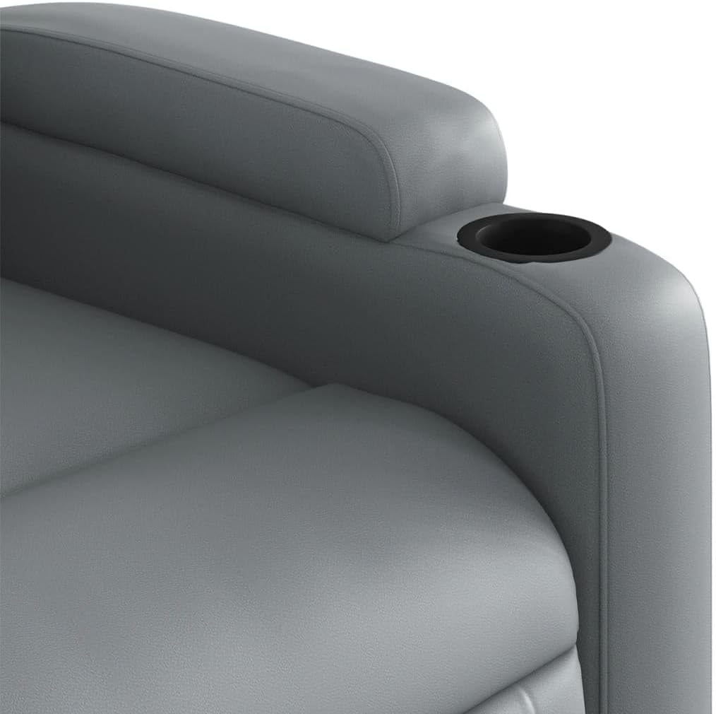 Relaxfauteuil – Elektrische Liftstoel – Verstelbare Fauteuil – Relaxstoel – Loungestoel – Automatische Liftfunctie – Hoogwaardig Kunstleer – Grijs