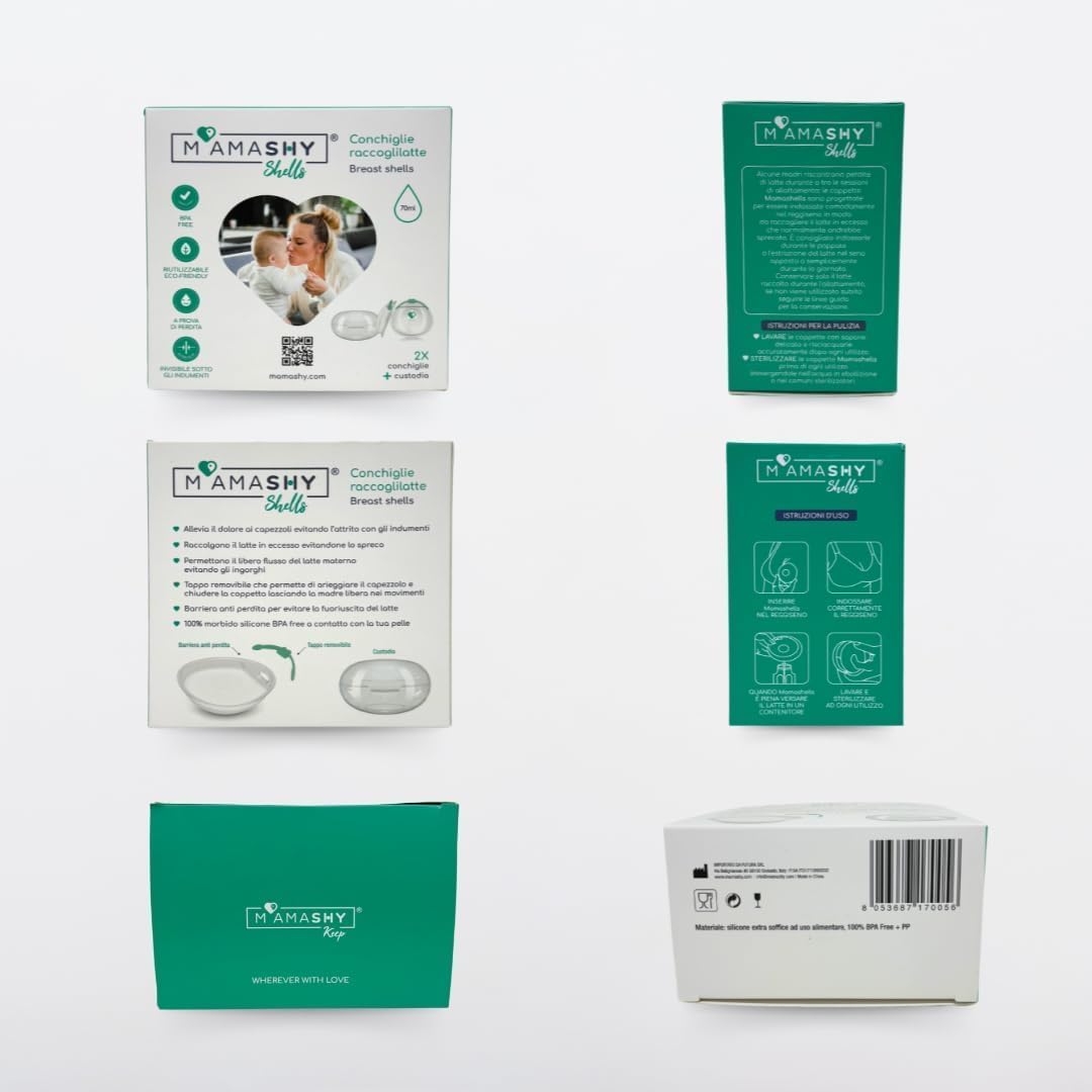 MAMASHY Libera Voedingsset, elektrische draagbare borstkolf en 2 moedermelkschalen, van zachte siliconen in levensmiddelenkwaliteit, BPA-vrij, geschikt voor alle maten, nuttige accessoires