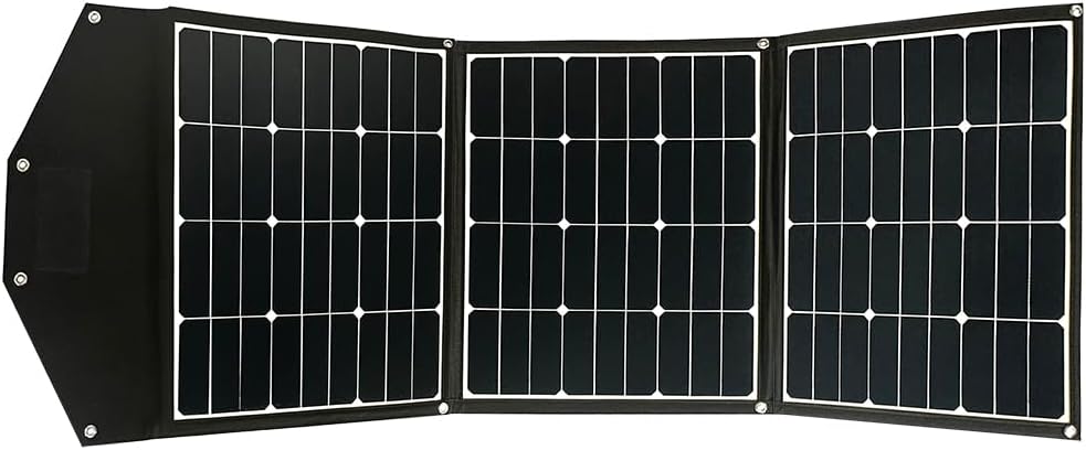 Offgridtec© FSP-2 135W opvouwbaar zonnepaneel met zeer effectieve zonnecellen zonder laadregelaar met praktische draaggreep en opbergruimte voor kabel. Voor camping, reizen, boot caravan