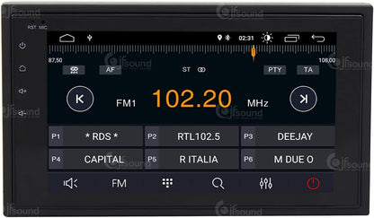 Universeel autoradio 2DIN Slim Android GPS Bluetooth WiFi Dab USB Full HD Touchscreen Display 6.2" Easyconnect