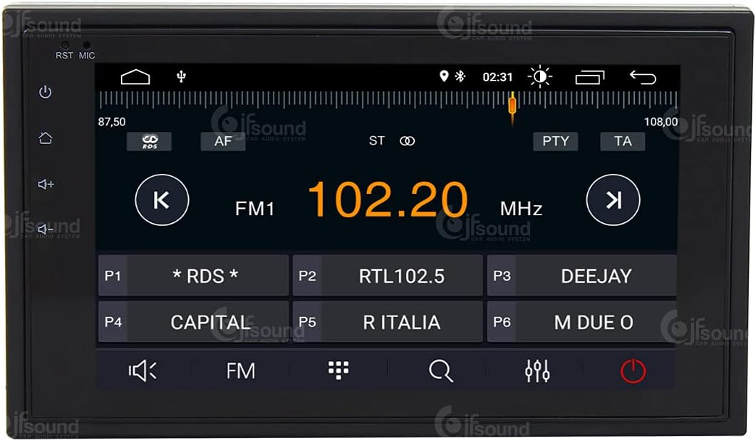 2 din universele autoradio Android GPS Bluetooth WiFi USB DAB+ Touchscreen 6.2" 4core Carplay AndroidAuto HD