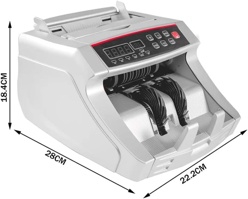 Professionele bankbiljettenteller – Biljettenteller – Geldteller – Geldtelmachine – Bankbiljetten Teller – Dubbel 4-cijferig LED-display – UV/MG Valsgelddetectie