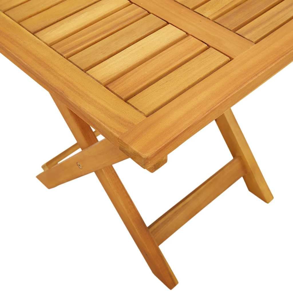 vidaXL Sun lounger with table solid acacia wood, outdoor bed, sun bed, garden lounger, sun lounger, outdoor lounger, sun lounger, wooden lounger - QUORE