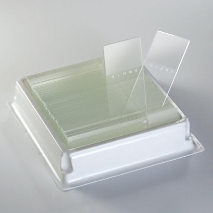 Microscoop-Slides – Objectglaasjes – Preparaatglaasjes – Microscoopglaasjes – Glasplaatjes – Frosted Aan 1 Zijde, Geslepen Randen – Optisch Wit Glas, 25 x 75 mm, Voorgereinigd
