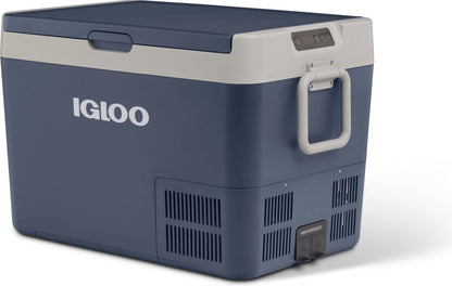 IGLOO ICF60 Draagbare compressor-koelbox, 59 liter, 12/24 V, 230 V, elektrische koelbox, -18 °C tot 20 °C, mini-koelkast, vriesbox voor camping, auto