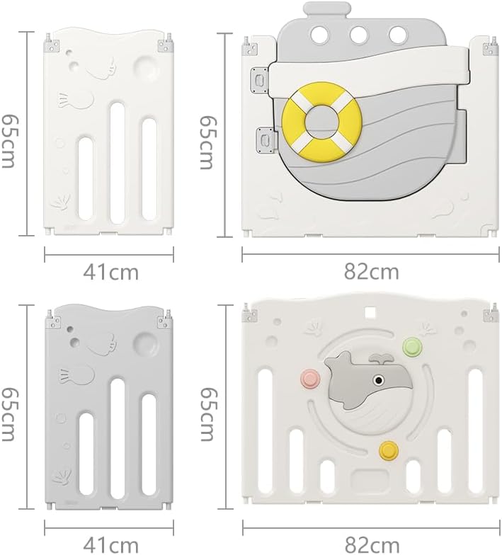 Ground Box/Baby Box 164x164cm – Foldable Playbox/Crawling Box – Large Baby Playpen with Double Sided Play Mat & 100 Balls – Safe, Sturdy & Portable - QUORE