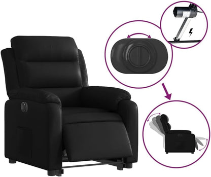 Elektrische Relaxfauteuil – Elektrische Sta Op Stoel – Verstelbare Relaxstoel – Draaifauteuil – Seniorenstoel – Elektrische Liftfunctie – Kunstleren Bekleding