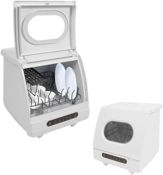 Mini Dishwasher with 5 Modes Table Dishwasher 800 W 5 L 55 dB Dishwasher Freestanding for Homes Motorhomes 45 x 45 x 38 cm