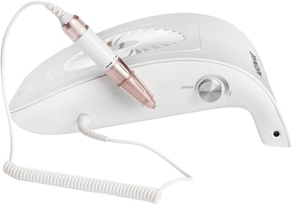 Nagelfrees met Stofafzuiger – Elektrische nagelvijl, manicure apparaat, pedicure frees, nagelboor – Oplaadbare batterij – Tot 3000 RPM met ingebouwd vacuümsysteem