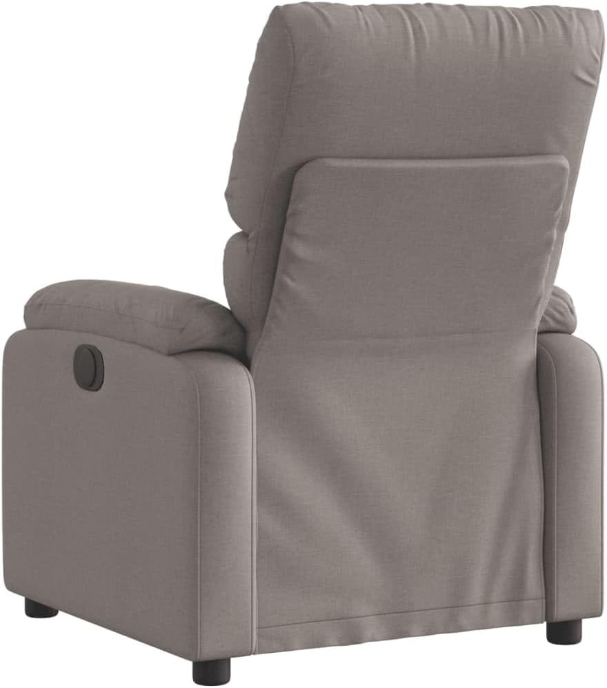 Recliner Chair Electric Taupe Fabric TV Chair with Reclining Function Single Reclining Chair Relax Chair for Living Room Bedroom Electric Tilt System mA4