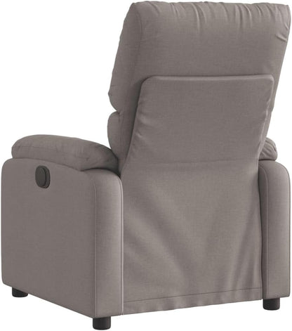 Recliner Chair Electric Taupe Fabric TV Chair with Reclining Function Single Reclining Chair Relax Chair for Living Room Bedroom Electric Tilt System mA4