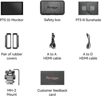 Portkeys PT5 III 5,4 inch touchscreen-monitor met HDMI-ingang en output