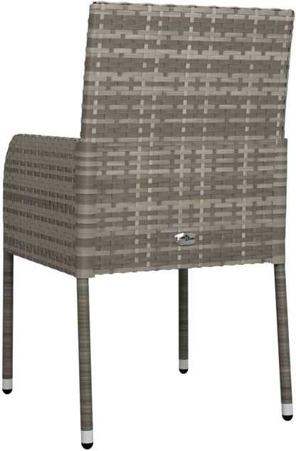 2 stuks synthetische rotan tuinstoelen voor buiten, robuuste meubels, stabiele structuur van gepoedercoat staal, comfortabel en duurzaam, 2 stuks - QUORE