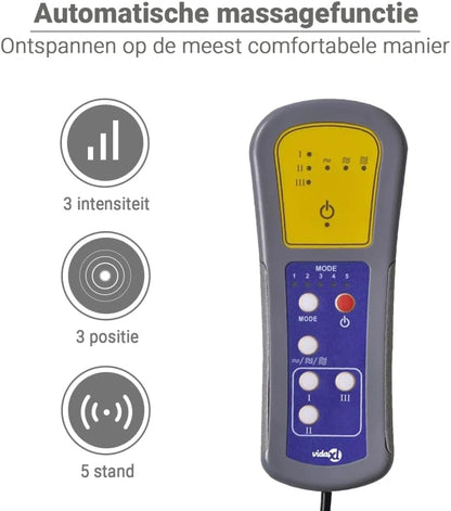vidaXL Massage Chair Adjustable Fabric Dark Brown