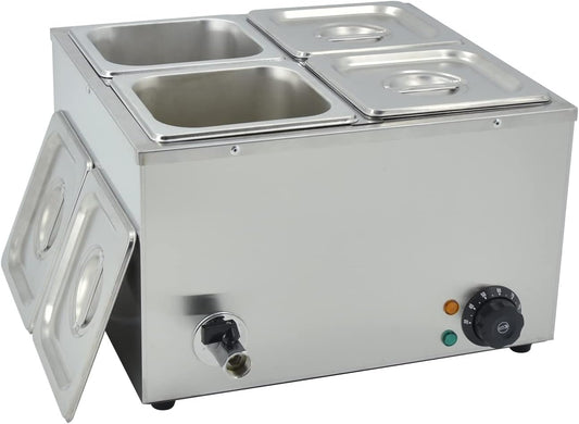 TAIMIKO Professioneel elektrisch waterbad voor buffet van roestvrij staal incl