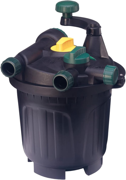 Aqua Garden Vijverfilter, geen schuim, mechanische en biologische filtermaterialen, onderhoudsvriendelijke filter, uv-zuiveraar, schoon helder water, voor vijvers tot 13000 liter, zwart, 8825