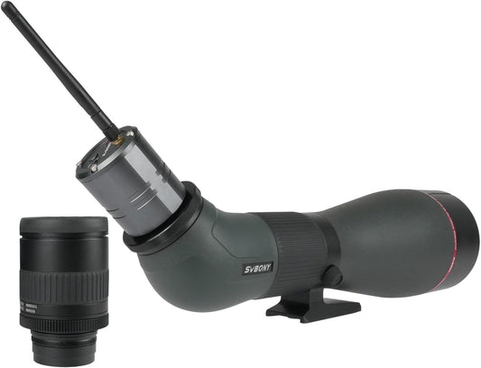 Svbony SA401 APO Spotting Scope, 25-75x100 Dubbele ED Objectieflens Apochromatisch FMC Spotting Scope, met SC001 WiFi Camera, SA405 1,25" Adapter, IPX6 Waterdicht, for Bird Watching Landscape