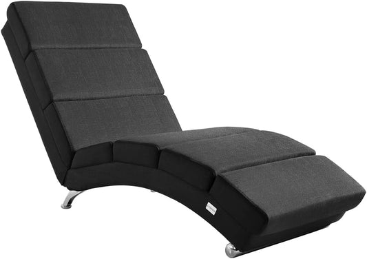 Relaxfauteuil – Relaxstoel – Loungefauteuil – Leunstoel – XXL Fauteuil – Ergonomisch Design – Stalen Frame met Verchroomde Poten