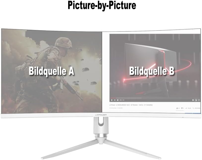 LC-POWER 34'' Gaming Monitor | AMD FreeSync™ & HDR10 | 165Hz | UWQHD