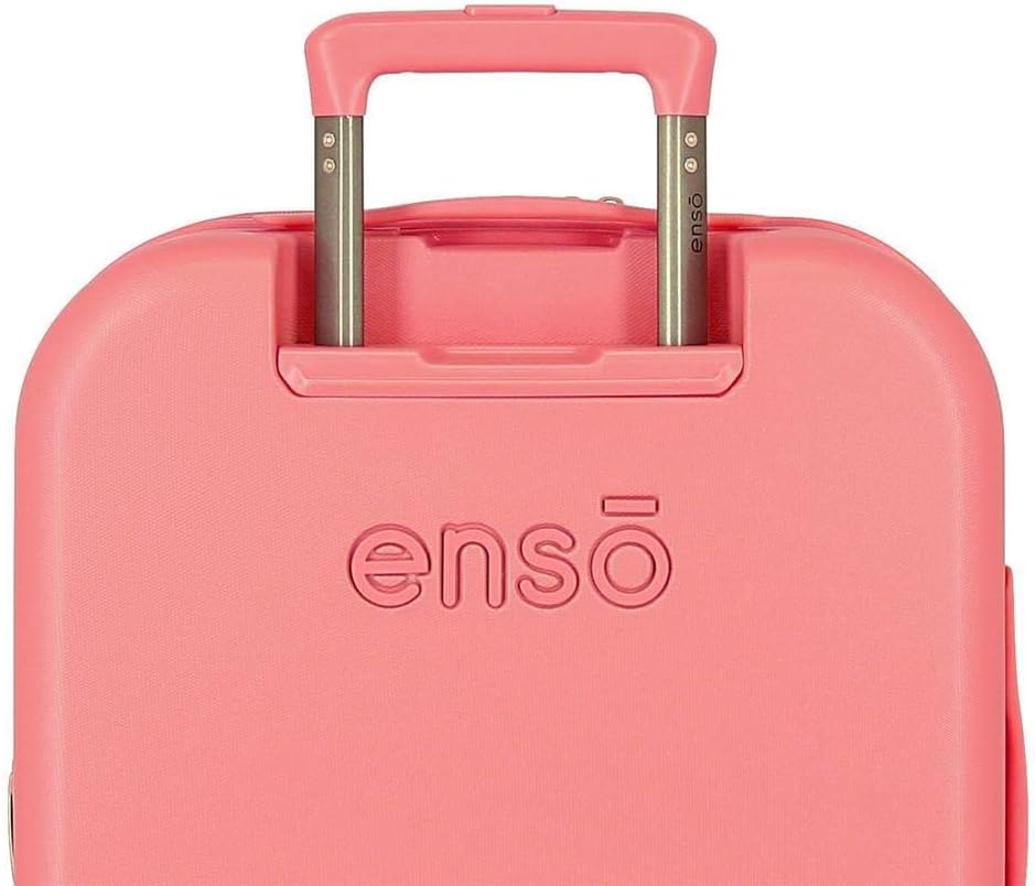 Enso Ciao Bella ABS kinderbagage, TSA-sluiting, dubbele wielen, verschillende kleuren en maten, Roze, Eén maat, Koffer Set
