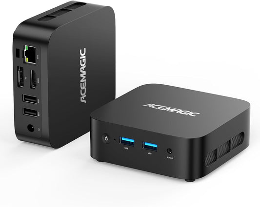 ACEMAGIC Vistia V1 Alder Lake-N95 Mini PC（bis zu 3,4 GHz）， 16GB DDR4 512GB SSD Mini Computer，W11 PRO Micro Desktop Computer Support 4K HDMI+DP/WiFi 5/BT/For Business/Office/Multimedia