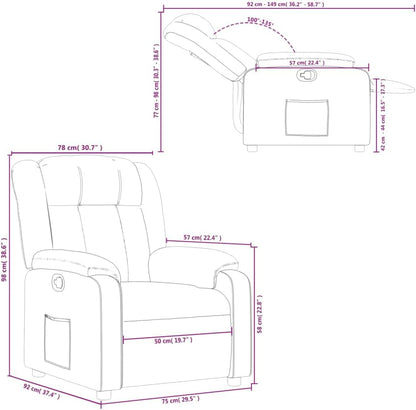 Fauteuil Verstelbaar – Relaxfauteuil – Relaxstoel – Armstoel – Leunstoel – Verstelbare Rugleuning Tot 135 Graden – Stevig Hout Metaal Frame