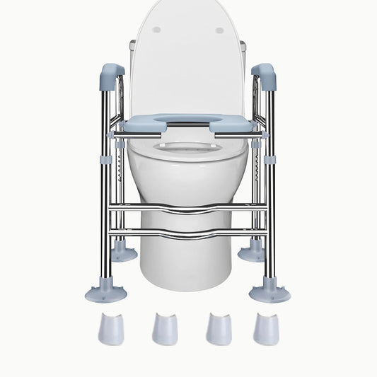 Toiletverhoger voor volwassenen, in hoogte verstelbaar, antislip, vervangbaar, geen boren, geschikt voor ouderen, gehandicapten, zwangere vrouwen, enz.