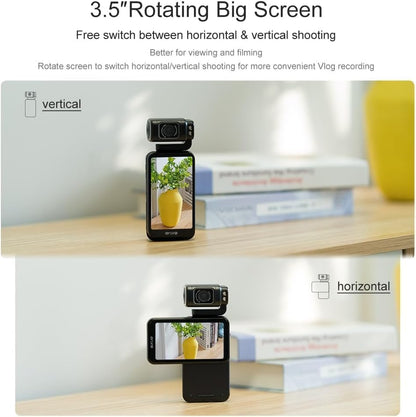 ORDRO M3 draagbare videocamera, 5 K/30 fps vlogging-camera-camcorder met 3,5 inch draaibaar touchscreen voor YouTube TikTok Video Vlog