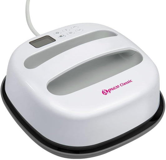 plottiX PL0301014 iXpress Classic 2-transferpers, 22,5 x 22,5 cm, metaal, wit, compact