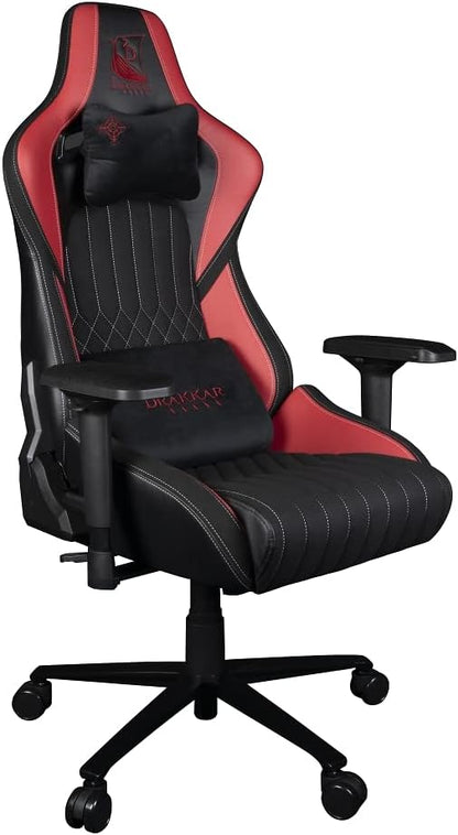 Gamingstoel – Bureaustoel – Werkstoel – Ergonomische Stoel – Rood-Zwart – Medium Maat – Traagschuim Zitting – Verstelbare Rugleuning 150°