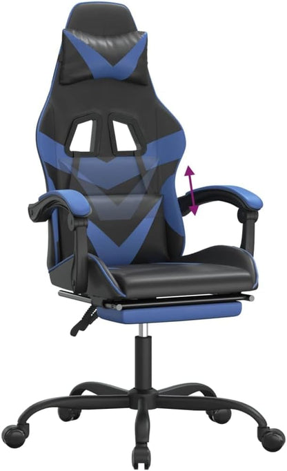Gamingstoel – Bureaustoel – Gamestoel – Zitzak – Office Chair – Verstelbare Voetensteun – Hoogwaardig Kunstleer – 360° Draaibaar